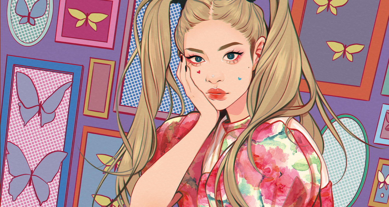 Fanart of Korean artist Sunmi. Digital semirealistic art